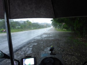 the rain got me, 40km left to Canoa, Costa Rica